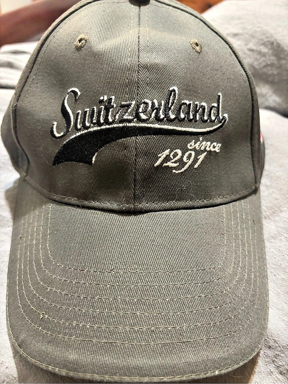 Swiss Army Switzerland 1291 Gray Baseball Cap